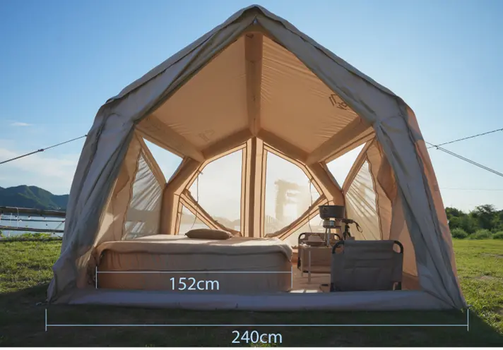 ソロでも存在感！ベストナと連結できるcoodyエアテントYUSTONA